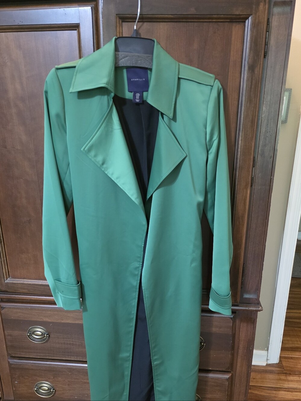 Amaryllis  Emerald Green Trench Coat